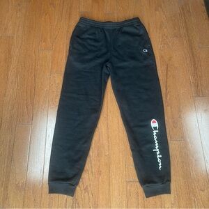 Champion Black Logo Jogger Sweats Size Youth XL and Women’s XS-Medium